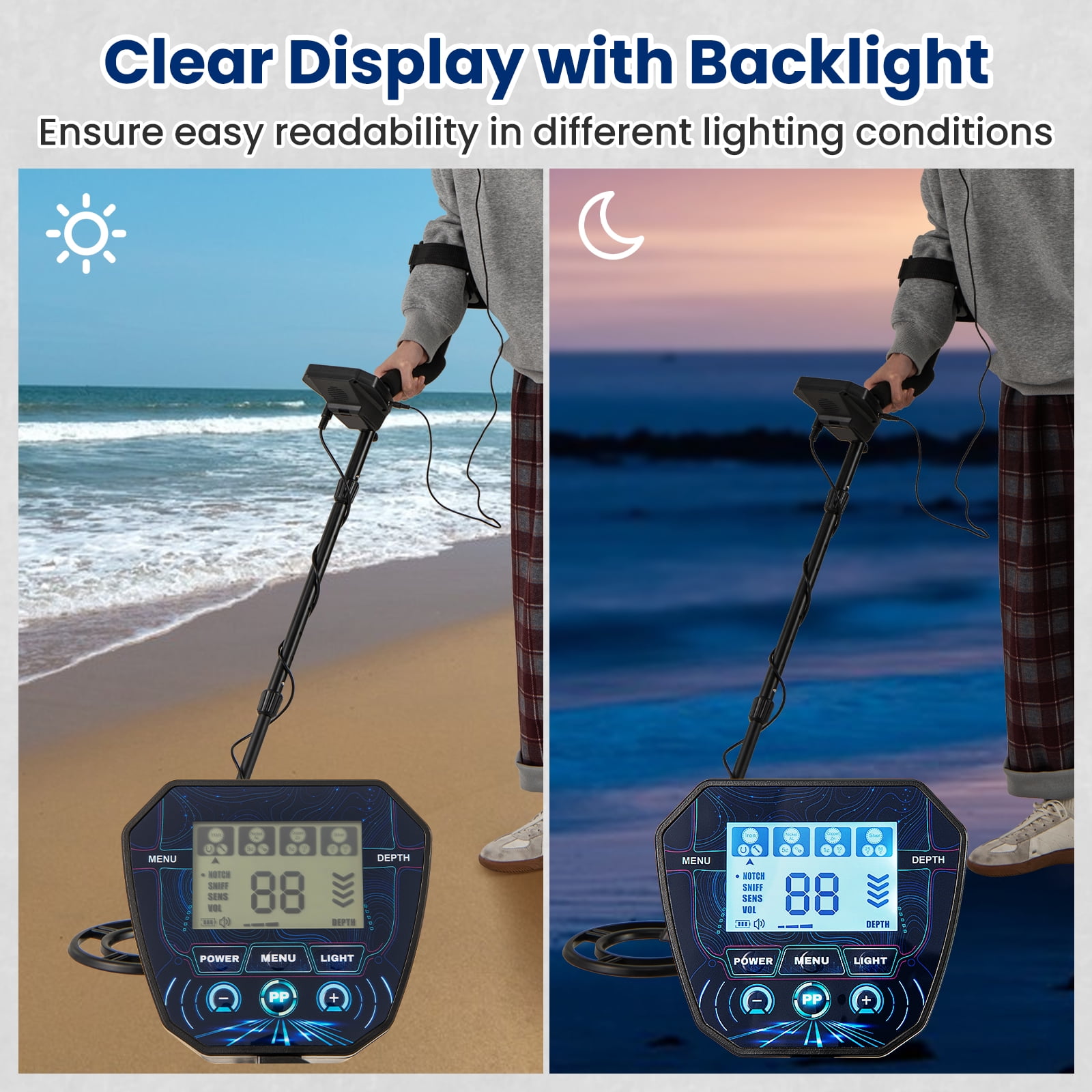 Gymax Professional Metal Detector for Adults Waterproof Pinpoint Advanced DSP Chip