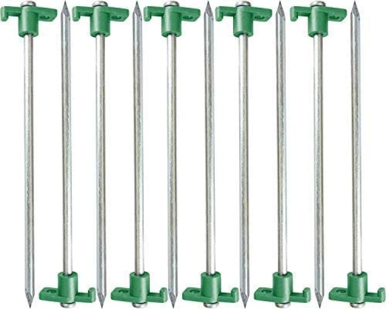10pc  Heavy Duty Galvanized Metal Roundwire Tent Pegs/Gazebo Securing Pegs 