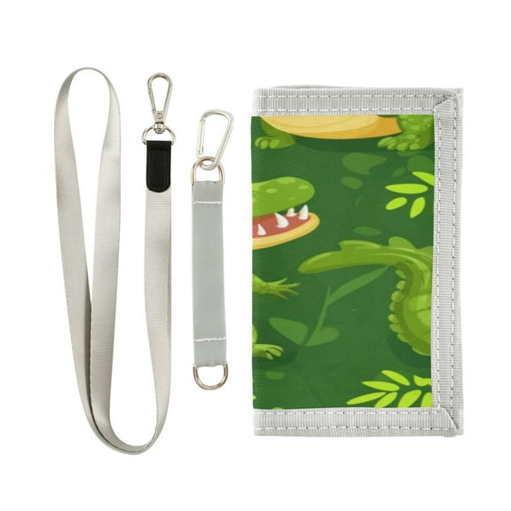 Cloth Purse Boys' Novelty Wallets Girls' Novelty Wallets Men's Wallets Women's Wallets Card Wallet Cash Wallet Student ID Bag Coin Wallet Green Cartoon Crocodile