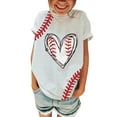 thumbnail image 5 of BJUTIR Toddler Girl Tee Blouse T Shirt Tops Casual Baseball 3D Prints Print Teen Kids Clothes Outfit Tops For 3-4 Years, 5 of 6