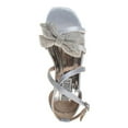 thumbnail image 6 of Badgley Mischka Girls Flat Sandals. (Little Kids  Big Kids), Silver, 11, 6 of 7