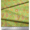 thumbnail image 3 of Soimoi Green Rayon Fabric Mandala & Paisley Print Fabric by the Yard 42 Inch Wide, 3 of 3