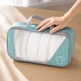 thumbnail image 4 of Packing Cubes Blue Compression 5 Piece Set Luggage Organizer Bags for Travel Suitcase Carry on Storage, 4 of 6