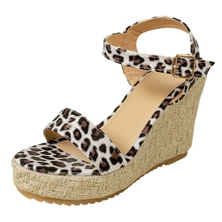 

Ediodpoh Women s Plus Size Shoes Thick Soled Sandals Buckle Straps Wedge Heels Rope Light Soled Thick Soled Wedge Sandals for Women Sandals for Women Brown 8(40)