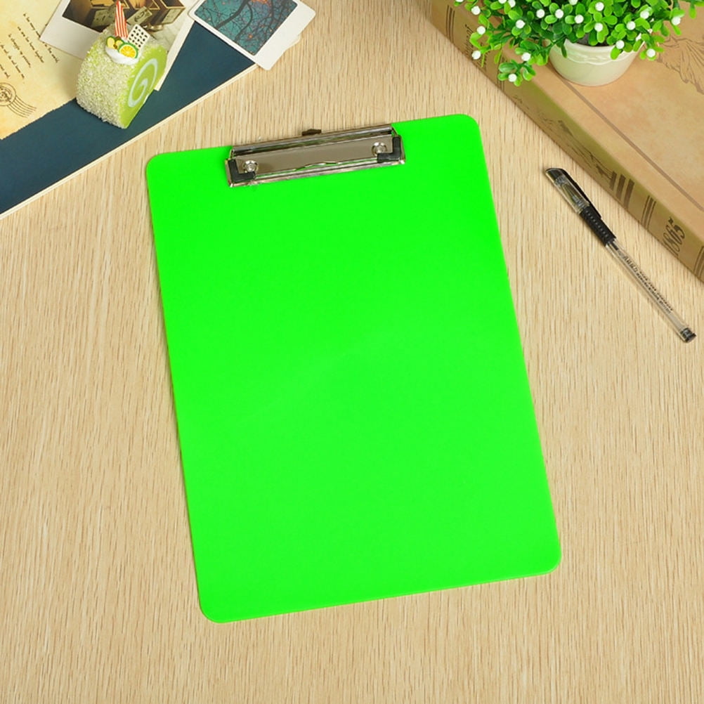 OFFIGAM 5pcs Yellow Plastic Clipboards Anti-Oxidant Document Holders for Office and Shop Use