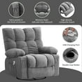 thumbnail image 5 of JONPONY Recliner Chair, Swivel Rocker Recliner Chair for Adults, Upholstered Manual Recliner with Side Pockets,Elderly Single Rocker Sofa with Cup Holders for Bedroom Home Theater,Grey, 5 of 16
