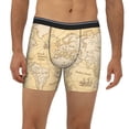 thumbnail image 2 of Cauagu World Map Print Men's Boxer Briefs, Funny & Cute Underwear Elastic Waistband Briefs Ideal Gift for Men,1-Pack, 2 of 7