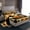 Beige Orange Black, variant on Homewish Woodland Animal Bear Queen Sheet Set, Rustic Deer Skull Happy Camping, Microfiber Decor For Kids, 4-Piece