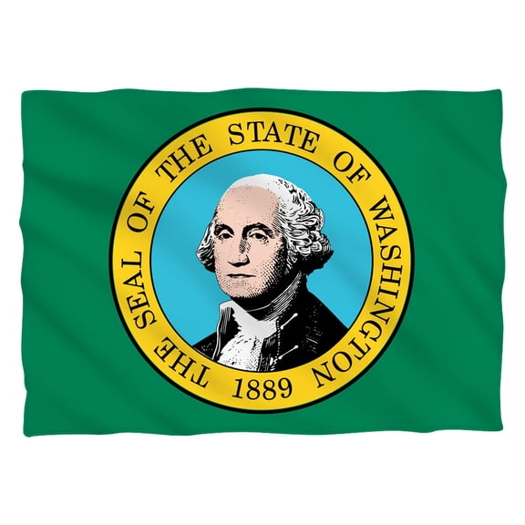 Washington Flag (Front Back Print) Pillow Case