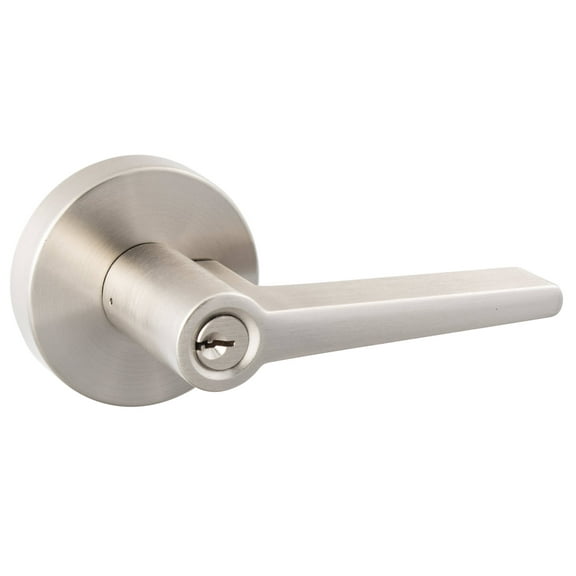 Sure-Loc Bs107-Rd Basel Single Cylinder Keyed Entry Door Lever Set - Nickel
