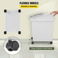 thumbnail image 6 of VEVOR Ingredient Bin, 10.5 Gallon and 6.6 Gallon Capacity Ingredient Storage Bin, PP Material Flour Bins On Wheels, White Shelf Ingredient Bin with Scoop, Commercial Storage Bins, 4 Pcs/Set, 6 of 9