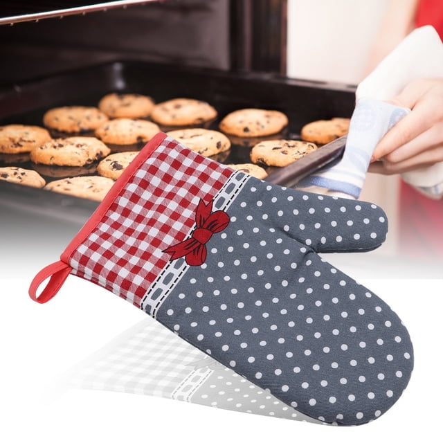 Guante para microondas, 1 pieza, herramienta para hornear con calor de algodón y poliéster, guante resistente al calor de algodón, diseño elevado