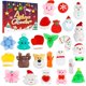 thumbnail image 2 of Cajas ciegas de cuenta atrás para Navidad, juguetes de goma de dibujos animados, diversión sin fin para jugar, calendarios de Adviento de Navidad Multicolor, regalo, 24 piezas, 2 of 4