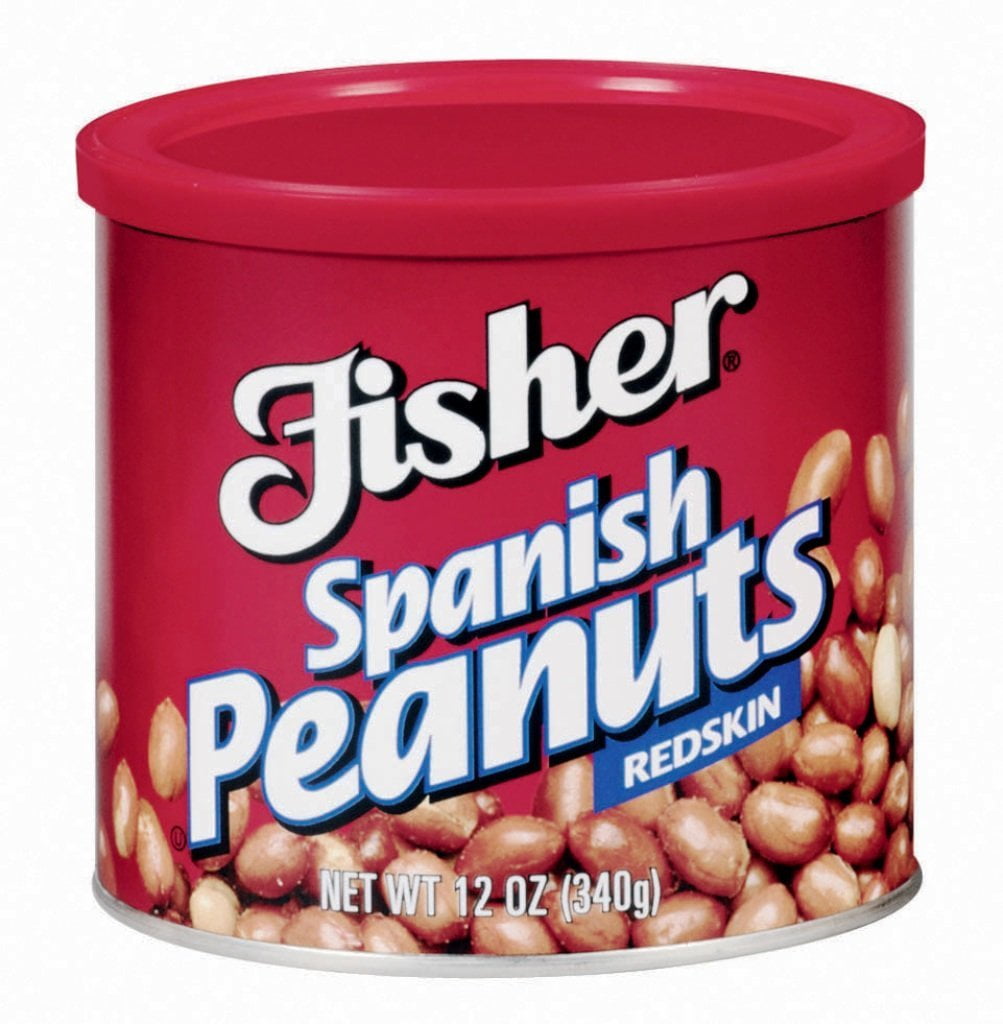 Fisher Spanish Peanuts, Whole, Roasted and Salted, 5Pound Package