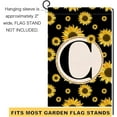 thumbnail image 6 of Monogram Letter C Garden Flag Summer Sunflower 12x18 Vertical Double Sided Spring Floral Outside Decorations Small Black Burlap Family Last Name Initial Yard Flag, 6 of 6