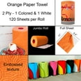 thumbnail image 2 of Renova Orange Paper Towels, 6 Rolls, 120 Sheets Per Roll, 2 of 7