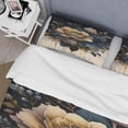 thumbnail image 4 of Designart "Rose in Navy Blue and Gold I" Floral & Botanical Bedding Covert Set - Rose Blue Floral Bed Set With 1 Sham, 4 of 6