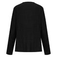 thumbnail image 4 of GA WEIHUA Women's Ribbed Knit Tunic Tops Quarter Zip Crewneck Pullover Sweater Casual Loose Long Sleeve T Shirts Comfy Solid Color Blouses(Black,S）, 4 of 6