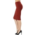 thumbnail image 1 of Women & Plus Ponte Knit Basic Knit Pencil Midi Skirt, 1 of 4