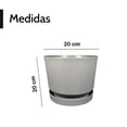 thumbnail image 2 of Maceta 20cm Moderna Minimalista Interior Exterior con Plato gris Elly Decor MCA01WH-20CMCPLT, 2 of 7