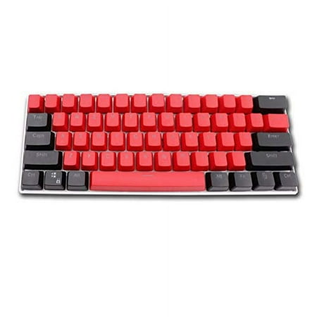 61 Keycaps Set for OEM Profile Mechanical Gaming Keyboard with Key Puller for Cherry MX Switches GH60/RK61/Annie Pro/Joke - Only keycaps(Red),Computer