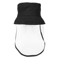 thumbnail image 2 of Sombrero protector de pescador para niños con protector facial transparente extraíble de TPU, sombreros protectores faciales a prueba de viento y polvo, color negro, 2 of 8