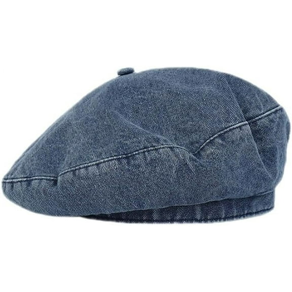 YooGuoGuo Women Washed Denim Beret Hat Classical French Artist Beret Cap Beanie