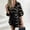 Black, variant on SCSAlgin Women's Metallic Gold Long Sleeve Dresses Collar Shirtdress Casino Night Party Outfit