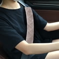 thumbnail image 2 of 4 Pcs Plush Red Car Shoulder Seatbelt Pad Covers, 2 of 7