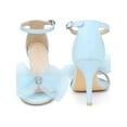 thumbnail image 4 of BLISSFUL STEP Rhines Ankle Strap Mesh Bow Stiletto Heel Sandals for Women, 4 of 4