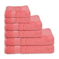 thumbnail image 2 of Melissa Linen Luxury Bath Towels Set of 6  - Bath Towels, Hand Towels, and Washcloths for the Bathroom – Coral Pink, 2 of 6