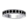thumbnail image 1 of Aonejewelry 1.50 Ct. Ctw Channel Prong Setting Black Diamond Wedding Band In 10K Solid White Gold, 1 of 4
