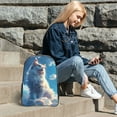 thumbnail image 6 of Kdxio Clear Sky Blue Cat Clear Backpack, Transparent Bookbag for School for Women Men, Capacity Clear Bag for College, Travel, 6 of 7
