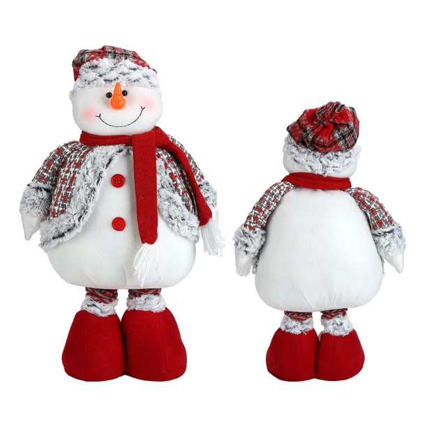 Onlynery Poupée en Peluche Bonhomme de Neige - Figurines de Noël Bonhomme  de Neige tricotées en Peluche | Décorations de Noël pour Table, Salon