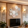 thumbnail image 6 of Hexagon Cork Board Tiles 10 Pack with and 40 Push Pins, Felt Bulletin Boards for Wall Decor, Office, Bedroom and Classroom, 6 of 6
