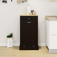 thumbnail image 2 of Wooden Cabinets, One Drawers and One-Compartment Tilt-Out Trash Cabinet Kitchen Trash Cabinet-Black, Black Living Room Cabinets,Mdf Cabinets With Doors, Furniture Primary Living Space Cabinets, 2 of 14