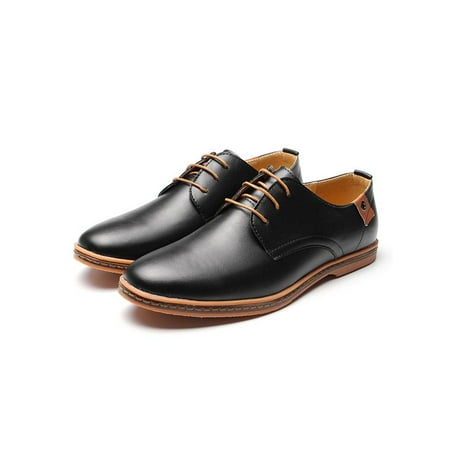 City Adventure Casual Oxford - Meigar Men Leather Oxfords Shoes Business Dress Casual Shoes Formal Shoes