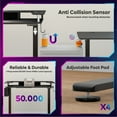 thumbnail image 6 of Bestier 58"x27" Gaming Electric Height Adjustable Standing Desk Stand up Desk with Monitor Shelf & LED Lights in Carbon Fiber, 6 of 12