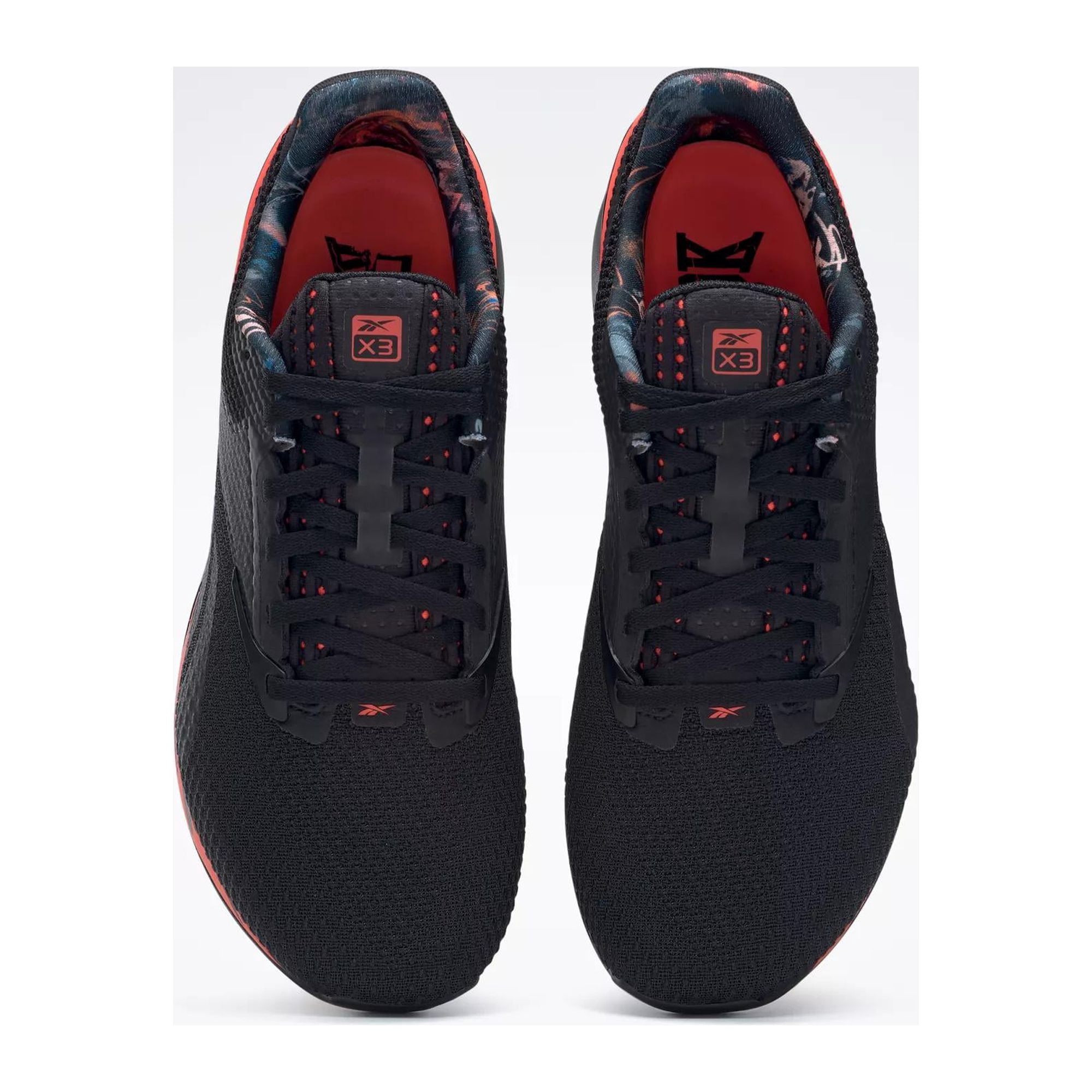 Reebok Nano X3 Shoes Mens Size 10.5 Black Red Athletic Training Sneaker HP6075 Reebok Nano X3 HP6075 Mens Black Canvas Athletic Cross  main image 3