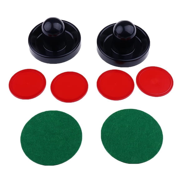 Yingyy Ensembles de Deux Poussoirs de Hockey sur Air et Quatre Gardiens Plus Quatre Rondelles m Bleu Foncé