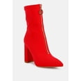 thumbnail image 2 of Bobbettes Block Heeled Microfiber Ankle Boot, 2 of 11