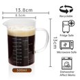 thumbnail image 2 of Vaso medidor de vidrio BCNMViku, 500 ml, 2 tazas con asa, 3 balanzas, 2 of 7