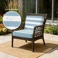 thumbnail image 2 of Outdoor Patio Cushion Covers 4 Pack Sky Blue Stripes Patio Chair Cushion Covers with Ties and Zipper Modern Artistic Parallel Lines Waterproof Outdoor Seat Cushion Covers for Patio Furniture 22"x22", 2 of 9