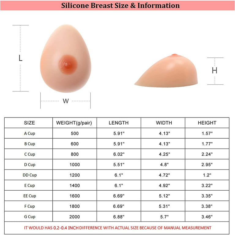 Self Adhesive Silicone Breast Forms Fake Boobs Waterdrop Enhancers For  Crossdresser Transgender Cosplay Mastectomy 1 Pair 1000g C Cup 