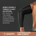 thumbnail image 5 of Tommie Copper Sport Compression Arm Sleeve, Black, Adult Small/Medium, Copper and Zinc Infused Muscle Recovery, 1 Count per Pack, 5 of 9