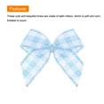 thumbnail image 4 of 80Pcs Mini Gingham Ribbon Bow 1" Checkered Fabric Satin Ribbon Bows for Craft DIY Hair Bow Sewing Blue and White, 4 of 5