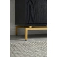 thumbnail image 3 of Home Source Black Console Bar Cabinet with Half Moon Handles, 3 of 7