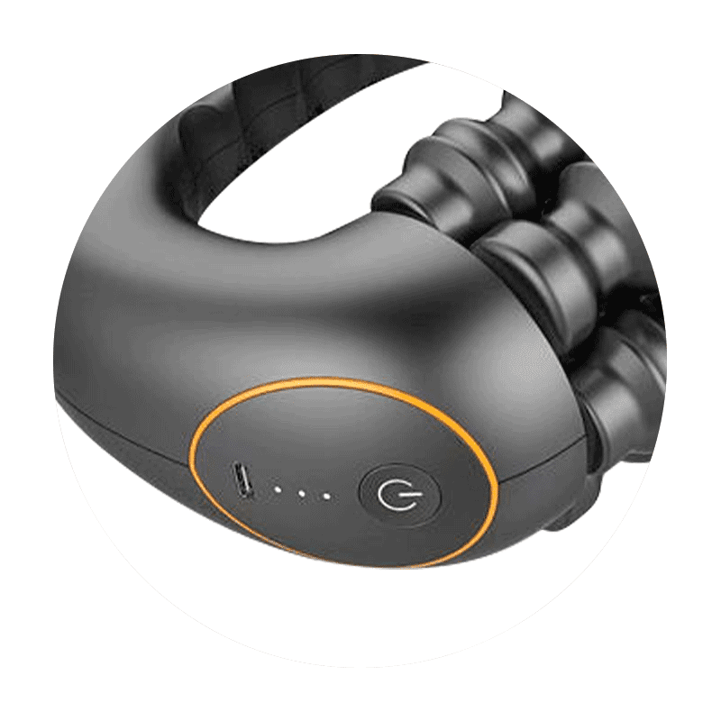 Mini Massager: Portable Deep Tissue Massager for Neck & Shoulder Pain Relief - 3-Speed Rolling & Percussion - Rechargeable, Cordless