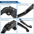 thumbnail image 4 of Palancas de freno y embrague cortas Unique Bargains para Kawasaki Ninja 500 2024-2025, palanca de freno ajustable en 6 posiciones, aleación de aluminio, negro sólido, 1 par, 4 of 7