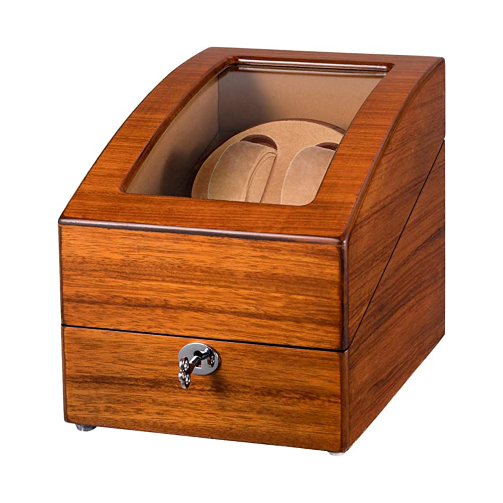 JQUEEN Automatic Double Watch Winder with storages (Brown(BK))